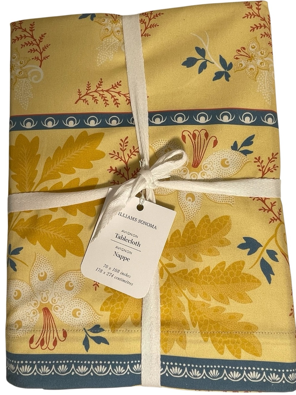 Williams Sonoma NEW Harvest Bloom 70x108” Autumn Floral Tablecloth 100% Cotton